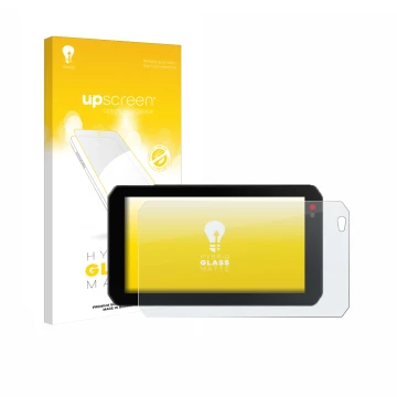Face avant d’un emballage produit avec le logo de la marque upscreen. À côté, l’appareil Chigee AIO-5 Lite est représenté avec