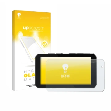 Face avant d’un emballage produit avec le logo de la marque upscreen. À côté, l’appareil Chigee AIO-5 Play est représenté avec