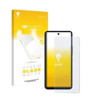 Face avant d’un emballage produit avec le logo de la marque upscreen. À côté, l’appareil Telekom T Phone 2 Pro est représenté 