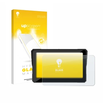 Face avant d’un emballage produit avec le logo de la marque upscreen. À côté, l’appareil Carpuride W702B 7