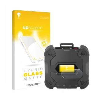 Face avant d’un emballage produit avec le logo de la marque upscreen. À côté, l’appareil Texa TXT MULTIHUB est représenté avec