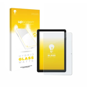 Face avant d’un emballage produit avec le logo de la marque upscreen. À côté, l’appareil Doogee T10W est représenté avec la pr