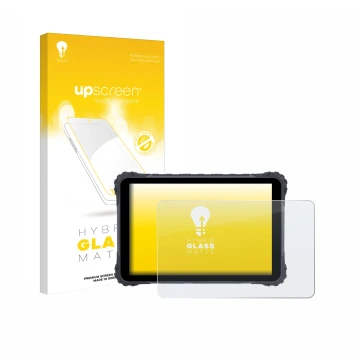 Face avant d’un emballage produit avec le logo de la marque upscreen. À côté, l’appareil Topicon MDT865 est représenté avec la