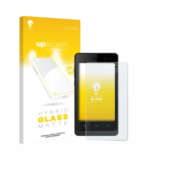 Face avant d’un emballage produit avec le logo de la marque upscreen. À côté, l’appareil Logicom Wave 2 est représenté avec la