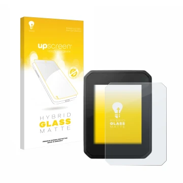 Face avant d’un emballage produit avec le logo de la marque upscreen. À côté, l’appareil FIT Display Compact 2.0 est représent