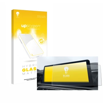 Face avant d’un emballage produit avec le logo de la marque upscreen. À côté, l’appareil MG3 Hybrid Hybrid+ 2024 est représent