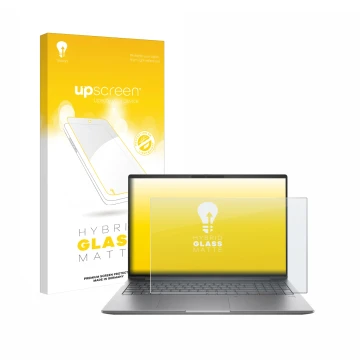 Face avant d’un emballage produit avec le logo de la marque upscreen. À côté, l’appareil HP ZBook Power 16 G11 est représenté 