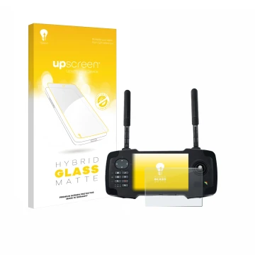 Face avant d’un emballage produit avec le logo de la marque upscreen. À côté, l’appareil Toslon XR500 est représenté avec la p