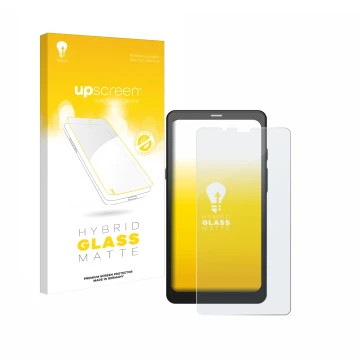 Face avant d’un emballage produit avec le logo de la marque upscreen. À côté, l’appareil Boox Palma 2 est représenté avec la p