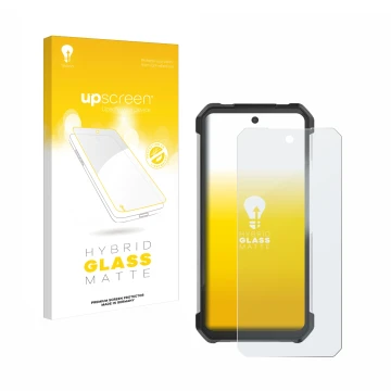 Face avant d’un emballage produit avec le logo de la marque upscreen. À côté, l’appareil 8849 Tank 3 Pro est représenté avec l