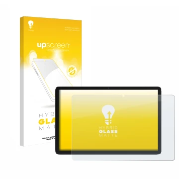 Face avant d’un emballage produit avec le logo de la marque upscreen. À côté, l’appareil Feonal D106 10.1