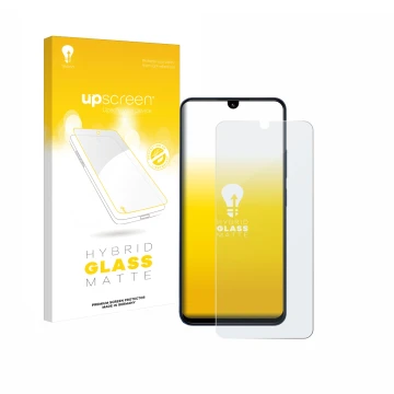 Face avant d’un emballage produit avec le logo de la marque upscreen. À côté, l’appareil Xiaomi Redmi 14C est représenté avec 