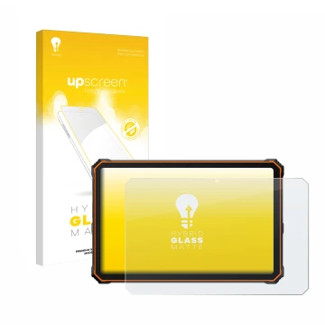 Face avant d’un emballage produit avec le logo de la marque upscreen. À côté, l’appareil Blackview Active 10 Pro 10.95