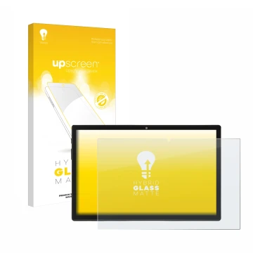 Face avant d’un emballage produit avec le logo de la marque upscreen. À côté, l’appareil Acepad A150 est représenté avec la pr