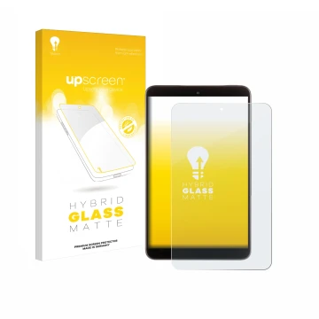 Face avant d’un emballage produit avec le logo de la marque upscreen. À côté, l’appareil Nokia T10 (portrait) est représenté a