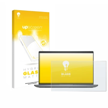 Face avant d’un emballage produit avec le logo de la marque upscreen. À côté, l’appareil Dell Precision 3591 Workstation est r