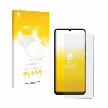 Face avant d’un emballage produit avec le logo de la marque upscreen. À côté, l’appareil Ulefone Note 20 Pro est représenté av