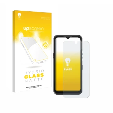 Face avant d’un emballage produit avec le logo de la marque upscreen. À côté, l’appareil Oukitel WP39 est représenté avec la p