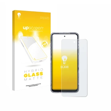 Face avant d’un emballage produit avec le logo de la marque upscreen. À côté, l’appareil AGM X6 Phantom est représenté avec la