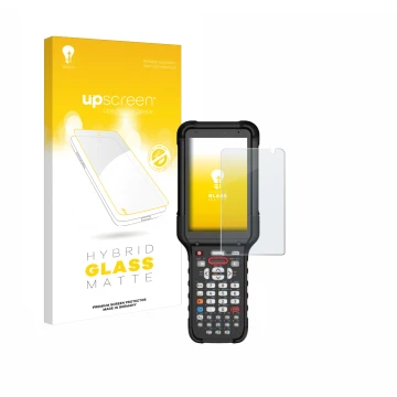 Face avant d’un emballage produit avec le logo de la marque upscreen. À côté, l’appareil Honeywell CK67 est représenté avec la