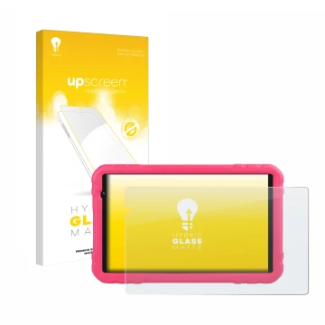 Face avant d’un emballage produit avec le logo de la marque upscreen. À côté, l’appareil Juedur R500 10