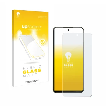 Face avant d’un emballage produit avec le logo de la marque upscreen. À côté, l’appareil realme C75 est représenté avec la pro