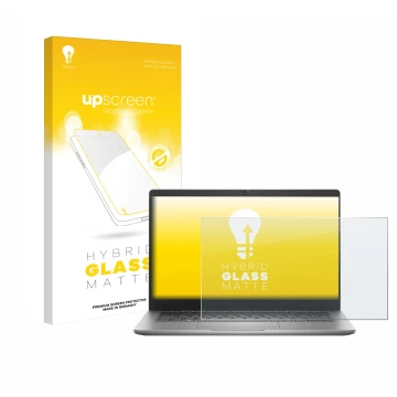 Face avant d’un emballage produit avec le logo de la marque upscreen. À côté, l’appareil Dell Latitude 3340 Laptop 13.3