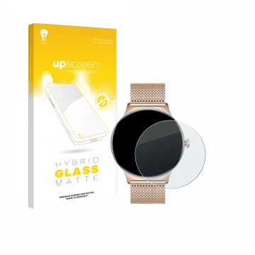 Face avant d’un emballage produit avec le logo de la marque upscreen. À côté, l’appareil LIGE FV12 1.43