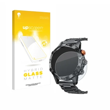 Face avant d’un emballage produit avec le logo de la marque upscreen. À côté, l’appareil DekeFit MT43PRO 1.53