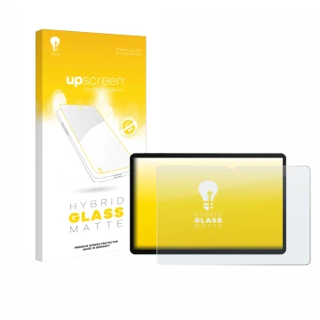 Face avant d’un emballage produit avec le logo de la marque upscreen. À côté, l’appareil Chuwi Hi10 X1 est représenté avec la 