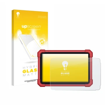 Face avant d’un emballage produit avec le logo de la marque upscreen. À côté, l’appareil Launch X-431 Euro Link est représenté