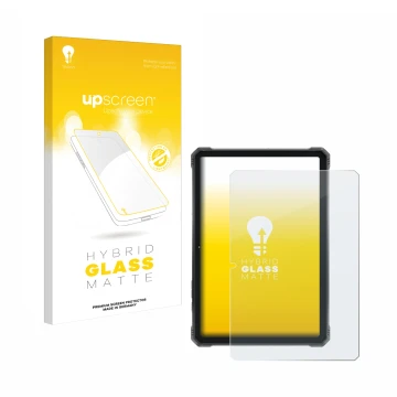 Face avant d’un emballage produit avec le logo de la marque upscreen. À côté, l’appareil Hotwav R9 Pro est représenté avec la 
