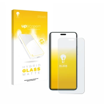 Face avant d’un emballage produit avec le logo de la marque upscreen. À côté, l’appareil Honor Magic 7 RSR est représenté avec