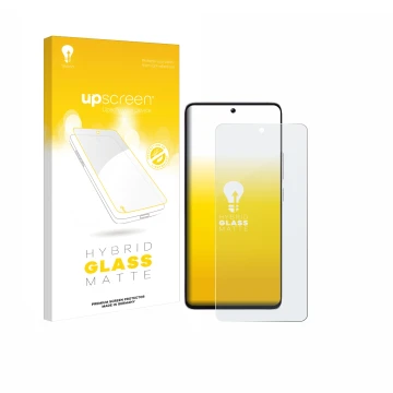 Face avant d’un emballage produit avec le logo de la marque upscreen. À côté, l’appareil Xiaomi Poco M7 Pro est représenté ave