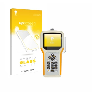 Face avant d’un emballage produit avec le logo de la marque upscreen. À côté, l’appareil RigExpert AA-55 Zoom est représenté a