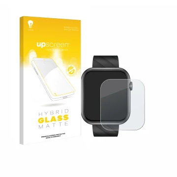 Face avant d’un emballage produit avec le logo de la marque upscreen. À côté, l’appareil Bekomiya Smartwatch 2