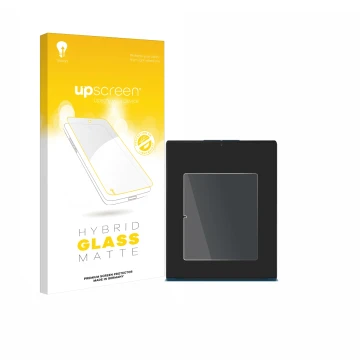 Face avant d’un emballage produit avec le logo de la marque upscreen. À côté, l’appareil Lenovo Yoga Slim 9i Gen 10 14