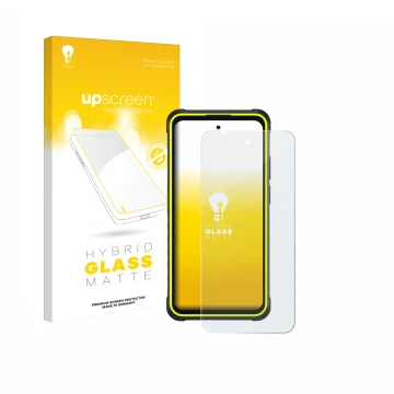 Face avant d’un emballage produit avec le logo de la marque upscreen. À côté, l’appareil Ulefone Armor X31 Pro 5G est représen