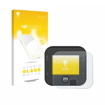 Face avant d’un emballage produit avec le logo de la marque upscreen. À côté, l’appareil ISDT Q6 Retro est représenté avec la 