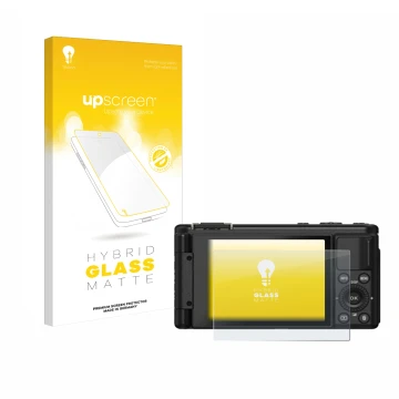 Face avant d’un emballage produit avec le logo de la marque upscreen. À côté, l’appareil Yashica City 100 est représenté avec 