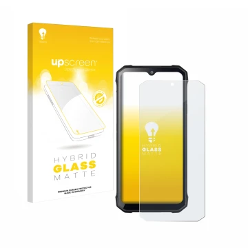 Face avant d’un emballage produit avec le logo de la marque upscreen. À côté, l’appareil Hotwav T7S est représenté avec la pro