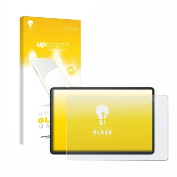 Face avant d’un emballage produit avec le logo de la marque upscreen. À côté, l’appareil Blackview Tab 60 Pro 10.1