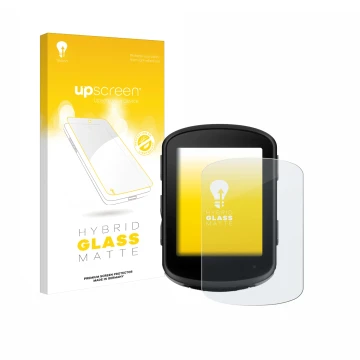 Face avant d’un emballage produit avec le logo de la marque upscreen. À côté, l’appareil Garmin Edge 540 Solar est représenté 