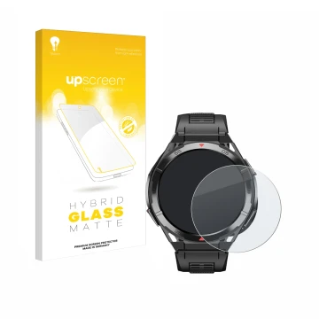 Face avant d’un emballage produit avec le logo de la marque upscreen. À côté, l’appareil Oukitel BT12 1.43