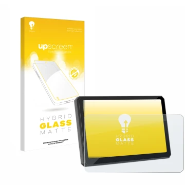 Face avant d’un emballage produit avec le logo de la marque upscreen. À côté, l’appareil Carpuride W702BS 7