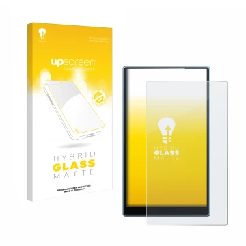 Face avant d’un emballage produit avec le logo de la marque upscreen. À côté, l’appareil FiiO JM21 est représenté avec la prot