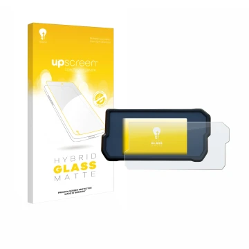 Face avant d’un emballage produit avec le logo de la marque upscreen. À côté, l’appareil KTM 390 / 890 Adventure 2020+ est rep