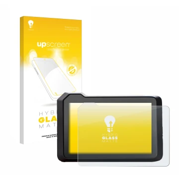 Face avant d’un emballage produit avec le logo de la marque upscreen. À côté, l’appareil KTM 1390 Super Duke R 2025 5