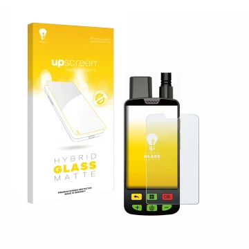 Face avant d’un emballage produit avec le logo de la marque upscreen. À côté, l’appareil Aduro Locit GPS est représenté avec l