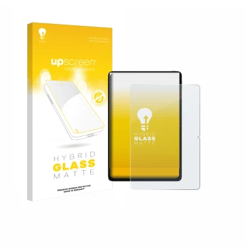 Face avant d’un emballage produit avec le logo de la marque upscreen. À côté, l’appareil Xiaomi POCO Pad 12.1